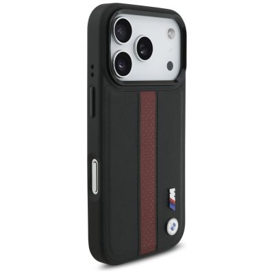4. BMW M Perforated Stripe Logo MagSafe Case for iPhone 17 Pro - Red