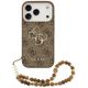 Guess 4G Strap 4G Classic Logo Metal Trims Case for iPhone 18 Pro / 17 Pro – brown