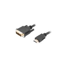 Lanberg CA-HDDV-10CC-0030-BK cable (HDMI M - DVI-D (18+1) M; 3m; black)