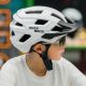 3. Rockbros LK-67 Youth Bike Helmet with Detachable Visor 54–58 cm - White