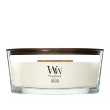 Ellipse candle WHITE TEAK WOODWICK