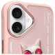 3. Nimmy Glasses Cool Cat iPhone 16 Case - Pink