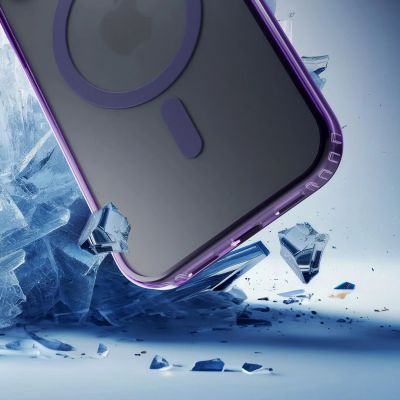 4. 3mk Frosty MagCase for iPhone 17 - purple