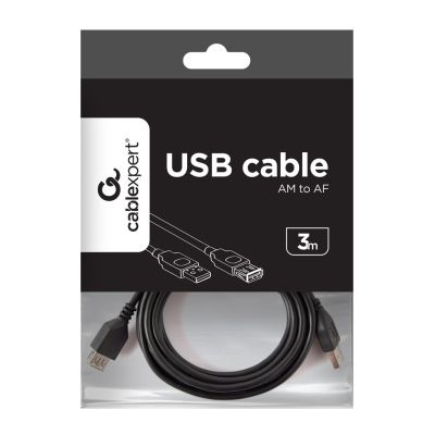 3. GEMBIRD CCP-USB2-AMAF-10 cable (USB 2.0 type AF - USB 2.0 type AM; 3m; black)