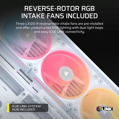 4. Corsair FRAME 4500X LX-R RGB Tempered Glass Mid-Tower Case, White