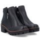 4. Women's leather ankle boots with a block heel, black, Rieker 79254-00