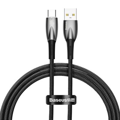 Baseus Glimmer Series Fast Charging Cable USB-A - USB-C 100W 480Mb/s 1m Black