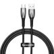 Baseus Glimmer Series Fast Charging Cable USB-A - USB-C 100W 480Mb/s 1m Black