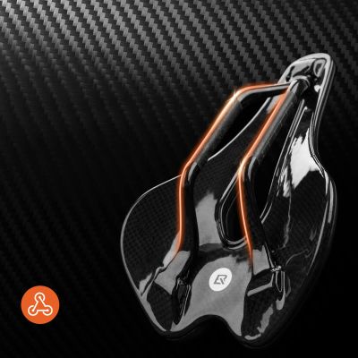 6. Rockbros LF0214 Anatomical 3D Waterproof Bicycle Saddle - Black
