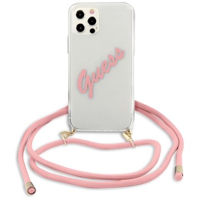 3. Guess Script Vintage iPhone 12 Pro Max 6.7" Case - Pink