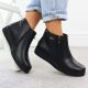 5. Women's insulated ankle boots with a raised heel, black, Sergio Leone BT25348-S