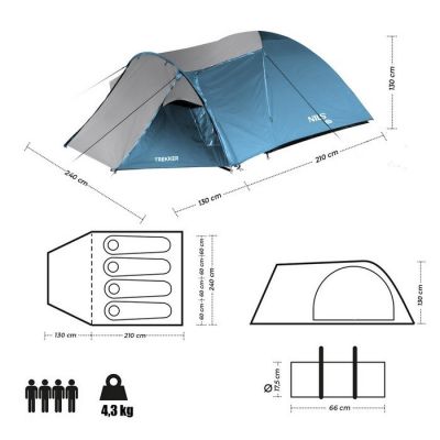 11. NILS CAMP trekker NC6012 camping tent blue-gray
