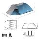 11. NILS CAMP trekker NC6012 camping tent blue-gray
