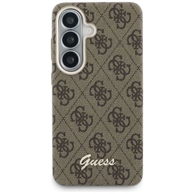 3. Guess 4G Script MagSafe Case for Samsung Galaxy S26 - Brown