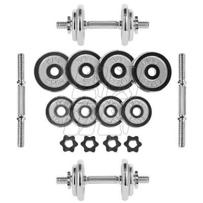 10. Barbells in a CHROME HMS 2x10kg STC20 case