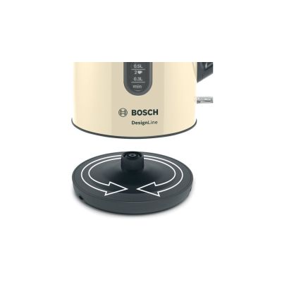 9. Bosch TWK4P437 Electric Kettle 1.7 L 2400 W Beige, Black