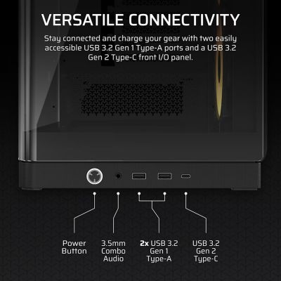 6. Corsair FRAME 4500X RS-R ARGB Tempered Glass Mid-Tower Case, Black