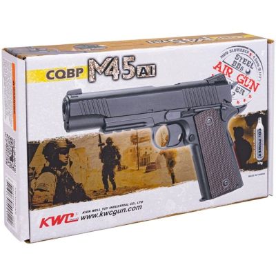 13. RANGER 1911 M45A1 CQBP air pistol k.4.5BBs 21-shot METAL SLIDE KWC