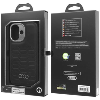 10. Audi GT Synthetic Leather MagSafe case for iPhone 17 - black