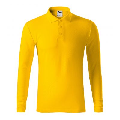 2. Men's Pique Polo LS Polo Shirt (Yellow)