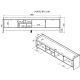 4. PORTO 3D TV cabinet 190x38x50 oak/black