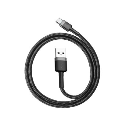 8. Baseus Cafule USB-A / USB-C QC 3.0 3A Cable 0.5 m - Black and Gray