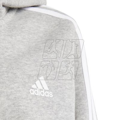 7. Adidas 3 Stripes FL Full-Zip Hoodie Jr IS3241