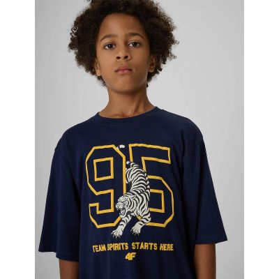 3. Boys’ Loose-Fit Printed T-Shirt 4F 4FJRAW26TTSHM4528-31S