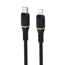 Dudao L25X USB-C - Lightning Cable 1m 30W with Soft Silicone Braid - Black