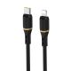 Dudao L25X USB-C - Lightning Cable 1m 30W with Soft Silicone Braid - Black