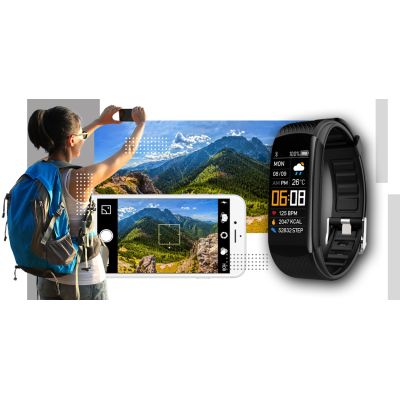 9. Smartwatch GIEWONT Black and White 2 Straps GW200-2