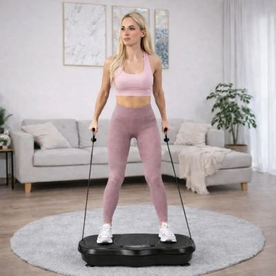 4. Extralink Moonwalk Spin Move Vibration Platform for Fitness Exercises 200W Black