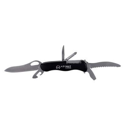 AZYMUT Karkon pocket knife - 9 tools + holster, 113 mm black (HK20018)