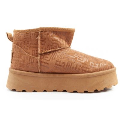 4. Lee Cooper women's winter snow boots, fashionable fur lined ankle boots, brown