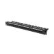 6. Patch panel 24 port 1U 19" category 6A UTP with cable organizer black LANBERG