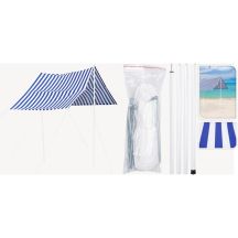 TENT ROOF SUN SAIL WITH POLES 3X1.7M BLUE