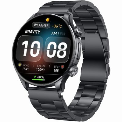 4. Smartwatch Gravity Black Strap + Bracelet GT35-2