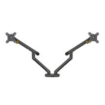 BakkerElkhuizen Bakker Elkhuizen Flexible Dual - Mounting Kit - Adjustable Dual Arm - For 2 Monitors - Aluminum, Steel, ABS Plastic, Thermoplastic Rubber (TPR), Polyamide (PA6) - Dark Gray - Screen Size: 43.18-88.9 cm (for flat screen)