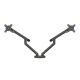 BakkerElkhuizen Bakker Elkhuizen Flexible Dual - Mounting Kit - Adjustable Dual Arm - For 2 Monitors - Aluminum, Steel, ABS Plastic, Thermoplastic Rubber (TPR), Polyamide (PA6) - Dark Gray - Screen Size: 43.18-88.9 cm (for flat screen)