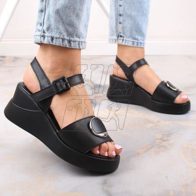 5. Filippo leather wedge sandals W DS4411 black