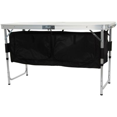 17. FOLDABLE CAMPING TABLE 120x47x70/62/54CM WITH WARDROBE 33x30x36CM