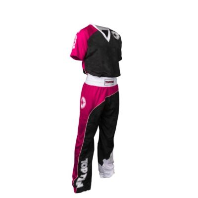 2. TOP TEN "BOW" kickboxing outfit black and pink XL (190 cm)