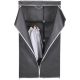 8. TEXTILE WARDROBE 90x45x170CM DARK GREY 8811