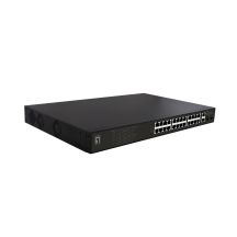 LevelOne GB PoE+ Switch 28-Port 19" 390W 1Gbps