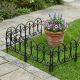6. KINZO BLACK PLASTIC GARDEN FENCE 59x33CM 4 PANELS