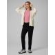 3. Women's slim ribbed knit top 4F 4FRAW25TSLEF310-56S
