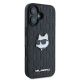 4. Karl Lagerfeld Monogram Choupette Head Pin iPhone 16 Case - Black