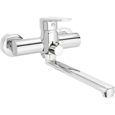 Wall-mounted washbasin/bathtub tap with extended spout - hose connection BUT_056M 5907650812852