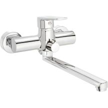 Wall-mounted washbasin/bathtub tap with extended spout - hose connection BUT_056M 5907650812852