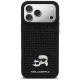 3. Karl Lagerfeld Rhinestones Karl&Choupette Pin Case for iPhone 17 Pro Max - Black